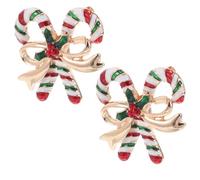 SUPVOX Broches de Noël en Alliage Cartoon 2 Pièces pour Pulls et Chemises, Accessoires Festifs Uniques pour Décorer Col et Chapeaux Lors des Fêtes