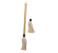 SUPVOX Brosse à Sauce BBQ Coton Remplaçable Set pour Badigeonnage et Cuisson Barbecue Manche Brosse Épaisse pour Marinade et Pâtisserie