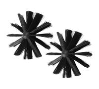 SUPVOX Brosse de Cheminée 2 Pièces 150 Mm Tête, Outil de Ramonage Incurvé et Rallongé pour Nettoyage Conduits, Parois Intérieures Chaudières et Sécheuses, Accessoire Polyvalent