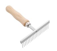 SUPVOX Brosse De Démêlage Pour Chevaux Avec Poignée Bois Outil De Toilettage Acier Inoxydable Pour Pelage Soyeux Nœuds Brosse Pour Éliminer Les Poils Enchevêtrements Des Animaux