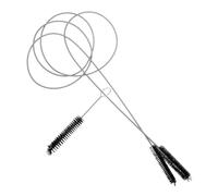 SUPVOX Brosse de Nettoyage Tuyaux INOX et Nylon Double Tête Flexible avec Brosse Ressort pour Éliminer Bouchons Complet pour Nettoyage Canalisations et Drains