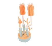 SUPVOX Brosse Multi Fonctions pour Biberons et Tétines avec Support Longue Brosse pour Nettoyage des Bouteilles Garçon Fille Ensemble Durable et Bleu