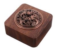 SUPVOX Brûleur à Parfum Artisanal en Métal avec Couvercle Dragon en Bronze Antique, Porte-Parfum Décoratif pour Aromathérapie Intérieure, Diffuseur D’Parfum pour Salon, Bureau et Espace