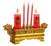 SUPVOX Brûleur D’Parfum LED Électronique Or Double Dragon Petit Format, Encensoir en Plastique Décoratif pour Temple et Maison, Brûleur Parfum sans Fumée Bureau et Offrande Cérémoniale