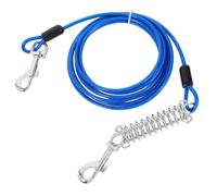 SUPVOX Câble Attache pour Chien avec Crochet Rotatif et Ressort Absorbant Laisse Durable pour Jardin Sécurité Renforcée et Mouvement Flexible