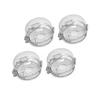 SUPVOX Cache-boutons de Cuisinière pour Gazinière, Protection Garçon et Filles en Plastique Blanc, 4 Pièces, pour Four et Plaques de Cuisson