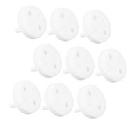 SUPVOX Cache-prises pour Prises Électriques France 10pcs en Plastique Blanc Sécurisés Anti-garçon et Filles pour Crèche École Protection Polyvalente