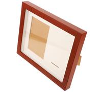 SUPVOX Cadre D'affichage Médaille en Bois Massif, 2x3 Pouces Couleur Noyer, Vitrine Protectrice Anti-Rayures Porte-Photo Intégré, Coffret Présentoir pour Médailles de Sport et Souvenirs,