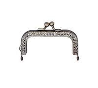 SUPVOX Cadre de Sac à Main en Métal Carré Rétro Cadre Sac de Pièce de Monnaie Porte-monnaie Cadre Kiss Fermoir Décoration pour DIY Sac 8.5cm (Vert Bronze)