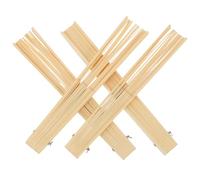 SUPVOX Cadre de Ventilateur Pliant Beige en Bambou et Métal, Léger et Polyvalent, 4 Pièces pour Fabrication D'éventails à Main Style Japonais, pour Découverte Traditionnelle
