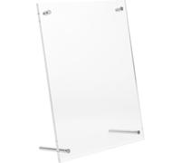SUPVOX Cadre Photo de Bureau Surface Lisse et Design Clair en Acrylique Transparent Coins Arrondis pour Affichage de Photos ou Certificats Bureau