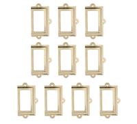 SUPVOX Cadres d'Étiquettes en Métal Doré pour Tiroirs, Lot de 10, Petite Taille, Structure en Fer Solide, Compatibles Meuble Commode et Armoire Pharmacie pour Usage Domestique