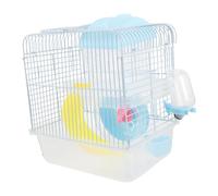 SUPVOX Cage à Hamster Double et Fil Métallique Espace pour Hamster Nain Maison Détachable pour Petits Rongeurs Cage Rat Domestique Sûre et Confortable Bleu