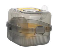 SUPVOX Cage de Transport Double Couche pour Petits Animaux Boîte de Voyage Portable avec Poignée Ergonomique pour Hamsters Cochons et Furets Aération et Espace Activité Séparé