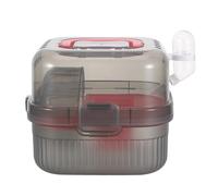 SUPVOX Cage de Transport pour Hamsters : Cage de Transport compacte à Double Compartiment pour furets, Rats et Chinchillas.