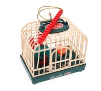 SUPVOX Cage d'oiseau contrôlée par la Voix Jouets à Oiseaux interactifs d'oiseau électronique d'oiseau réaliste d'oiseau interactif Oiseau battant Plastique Bleu