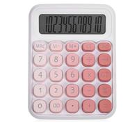 SUPVOX Calculatrice de Bureau Rose à Gros Boutons Grand Écran 12 Chiffres Base Antidérapante Calculatrice Comptable Portable pour Bureau et Études