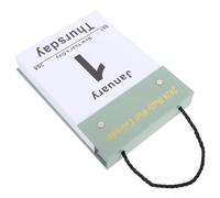 SUPVOX Calendrier Mural Détachable 2026 une Page par Jour Grandes Dates Format Vertical Compact Vert Calendrier Quotidien Accessible pour Bureau Études et Suivi des Tâches