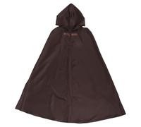 SUPVOX Cape Médiévale à Capuche pour Cosplay Homme en Tissu Coffee, Manteau Vintage Confortable Effet Décoratif pour Fête Halloween