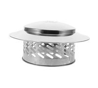 SUPVOX Capuchon de Cheminée Acier Inoxydable Rond Protection la Pluie Débris Installation Facile Adapté Aux Foyers et Poêles Couverture pour Ventilation Cheminée