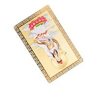 SUPVOX Carte Amulette Chinoise Feng Shui d'or,Bouddhiste Décorative,ligère et Compacte,amulettes Porte-Cartes Femme,Protection et Chance Quotidien,Taille Adaptée pour Portefeuille