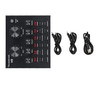 SUPVOX Carte Son D'ordinateur Professionnelle pour Live Streaming Mixeur de Son, Microphone à Condensateur, Volume Réglable, Boîtier Métal Noir pour Diffusion en Direct