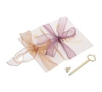 SUPVOX Cartes de Vœux Mariage Élégantes 2 Pièces en Papier Texturé Ruban, Format Livre de Vœux pour Discours et Serments, pour Mariage, Fiançailles et Banquets