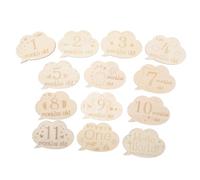 SUPVOX Cartes Mensuelles Naturel pour Garçon Fille Cartes Commémoratives Gravées Recto Accessoires Photo Naissance Aux Premiers Mois Garçon Fille et Annonces Naissance