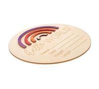 SUPVOX Cartes Mensuelles Panneau Annonce Naissance Disque Calendrier de Décoration Crèche Fille Garçon Accessoire Photo Naturel