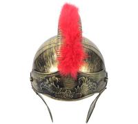 SUPVOX Casque de Soldat Romain Doré en Plastique Léger, Couvre-chef Médiéval pour Costume Homme, Accessoire Cosplay pour Fête, Carnaval et Halloween, Taille Unique Grain Aléatoire