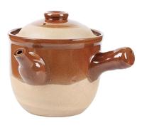 SUPVOX Casserole à Ragoût de Remède en Poterie Traditionnelle 1,5 L en Terre Cuite, Résistant Haute Température, Compatible Feu Nu, Ustensile la Cuisine Médecine Chinoise et Infusion