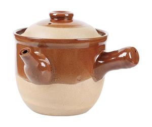 SUPVOX Casserole à Ragoût de Remède en Poterie Traditionnelle 1,5 L en Terre Cuite, Résistant Haute Température, Compatible Feu Nu, Ustensile la Cuisine Médecine Chinoise et Infusion