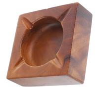 SUPVOX Cendrier en Bois Massif Vintage Grand Format, Décoratif pour Maison et Bureau, Cendrier de Table Pratique, Finition Polie Lisse, Accessoire Sûr pour Usage Intérieur et Extérieur