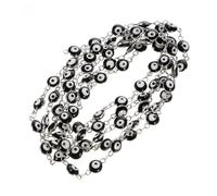 SUPVOX Chaîne à Maillons en Acier Inoxydable 1 M Charme Œil Maléfique, Chaîne pour Bracelets Faits Main et Perles Artisanales, Accessoires Bricolage Bijoux DIY