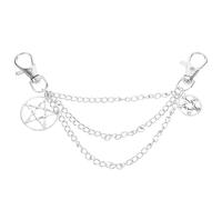 SUPVOX Chaîne de Chaussure en Métal Blanc K Étoile à Cinq Branches, Accessoire Décoratif pour Baskets Unisexe, Breloque pour Chaussures, Chaînes de Bottes pour Personnalisation de Style,