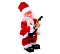 SUPVOX Chantant Père Noël Électrique Compact Décoration de Noël Animée sans Piles pour Bureau et Intérieur Présent Amusant