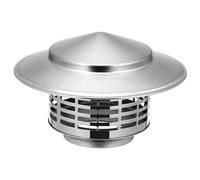 SUPVOX Chapeau Cheminée INOX Acier Inoxydable Protection Pluie et Oiseaux pour Conduit Extérieur Couvre Cheminée et Aux Intempéries