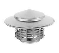 SUPVOX Chapeau de Cheminée Solide la Poussière en Acier Inoxydable Argenté, Léger et Résistant, Couvre-tuyau Anti-pluie pour Toiture Extérieure