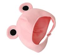 SUPVOX Chapeau Grenouille en Peluche Doux Rose à Grands Yeux Cache-Oreilles Taille Unique Réglable pour Cosplay Adulte Couvre-Chef Amusant pour Fête D’Anniversaire et Noël