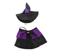 SUPVOX Chapeau Sorcier pour Chien et Chat Cape de Sorcière Légère et Ajustable Costume Halloween Facile à Enfiler pour Animaux de Compagnie