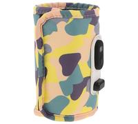 SUPVOX Chauffe-Biberon USB Portable Affichage Numérique Housse Isotherme Camouflage Jaune Réglage 5 Niveaux Manchon Chauffant USB Rechargeable pour Camping et Voyages en Plein Air