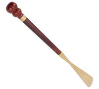 SUPVOX Chausse-pied Long 35 Cm en Bois de Jujube Embout en Cuivre, Lève-chaussures Auxiliaire Portable pour Adultes et Garçon et Filles, Aide-chausseur Pratique pour Maison et Magasin
