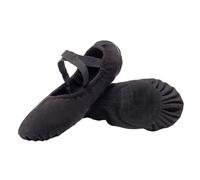 SUPVOX Chaussures de Danse Ballet Souples en Tissu Élastique Noir Semelle Résistante pour Adultes Cours de Ballet Gymnastique Taille 40