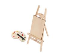 SUPVOX Chevalet Miniature Bois pour Support De Toile Kit De Peinture pour Maison De Poupée Outil Exposition pour Mini-Tableaux Décoratifs