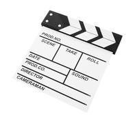 SUPVOX Claquette Cinéma Bois Modèle Blanc B Accessoire Éducatif pour Cinéastes Décor Réaliste pour Scènes et Projets de Film Outil Créatif et Écologique