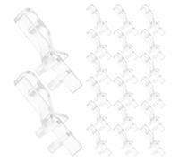 SUPVOX Clips de Fixation Cachés en Plastique Transparent 20 Pcs 1,81 Pouces pour Cantonnière de Stores Horizontaux, Accessoires pour Quincaillerie Fenêtre, Pinces Discrètes pour