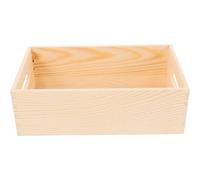 SUPVOX Coffre de Rangement en Bois Massif Petit Format Boîte de Rangement pour Outils sans Couvercle Couleur Bois Naturel Multifonction Bureau et Maison Caisse à Articles Divers