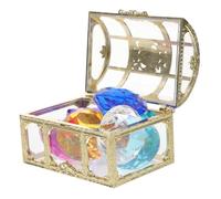 SUPVOX Coffre Pirate Joyaux Acryliques Colorés pour Garçon Fille de Plongée Trésor Simulé Kit de et Portable pour Piscine et Couleur Aléatoire Couleur Aléatoire
