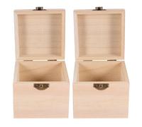 SUPVOX Coffret Bois Vintage pour Bijoux et Petits Objets, Boîte de Rangement Décorative en Matériau Synthétique, Couleur Kaki, Ensemble de 2 Pièces pour Usage à Domicile