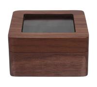 SUPVOX Coffret de Présentation pour Pièces de Collection en Bois Foncé 6,8 Cm avec Coussinet de Protection Rembourré, Boîte Vitrine pour Exposition et Rangement Sécurisé de Médailles,